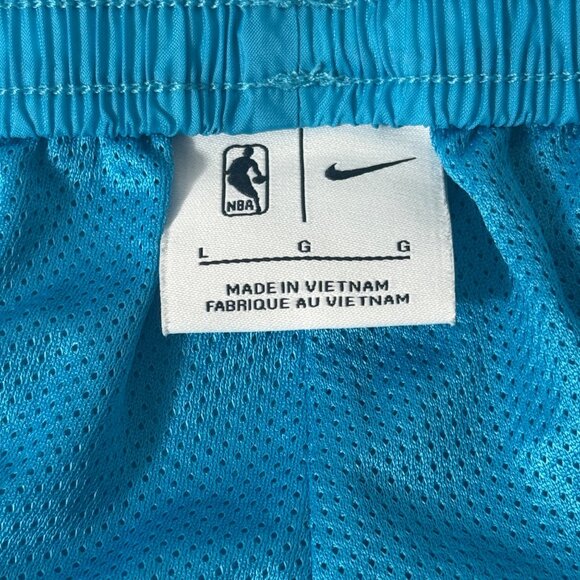 Nike NBA Pants Mens L Blue Nylon Elastic Waist Striped Basketball Joggers - Picture 8 of 8